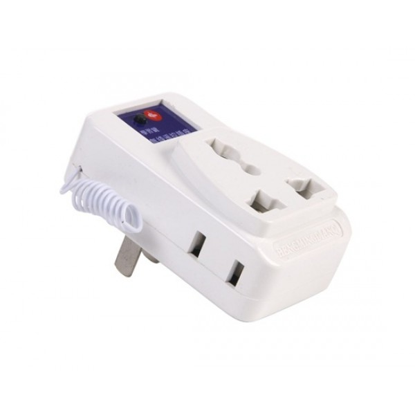 220V Remote Control RF Wireless AC Power Flat Plug Socket (White)