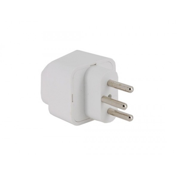 Swiss Plug Adapter Adaptor (White)