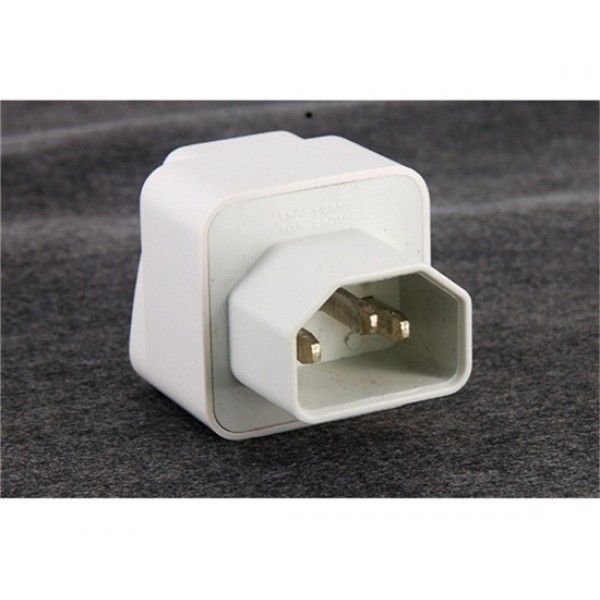 Computer IEC Universal Travel Adapter AC Power Plug (White)