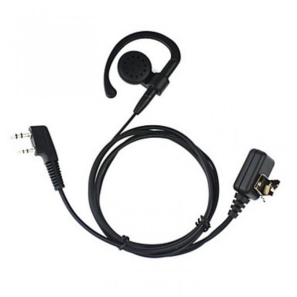 2 Pin Big Square Ptt Earpiece For Tyt Uv5R 888S Th Radio Black