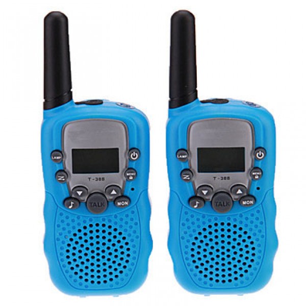 Pair of T-388 Lovers Talking Mini 8KM Handheld1" LCD Screen Walkie Talkie Two Way Radio with Flashlight