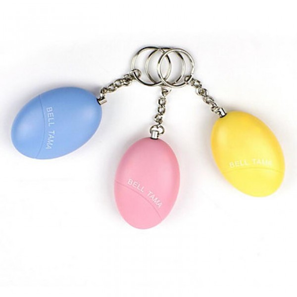 Yellow Loud 120DB Anti-attack New Egg Shaped Wallet Personal Security Alarm  